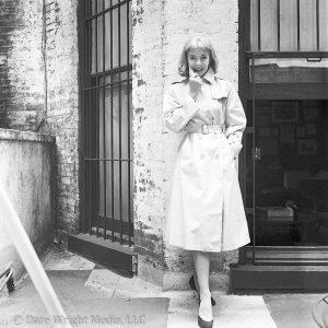 Dare's Story Photo of Dare Wright in a Trench Coat at Home in New York